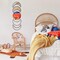 5 PCS Scandinavian Natural Decor Acrylic Wall Decorative Mirror Interior Design Wooden Moon Phase Mirror Bohemian Wall Decoration for Home Living Room Bedroom Decor - Acrylic,Not Real Mirror(Beige)